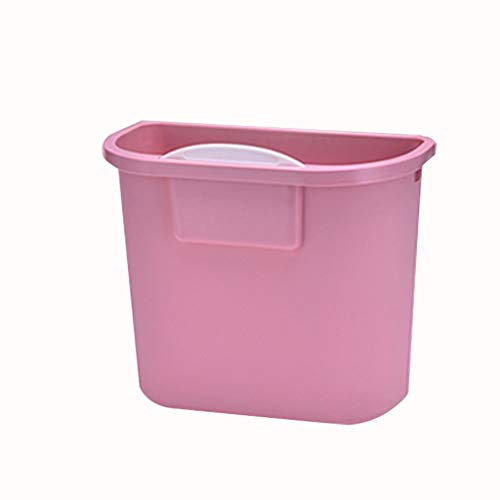 DYPASA Corbeille à Papier Poubelle Murale de Cuisine Rangement Mural Boîte de Rangement de Cuisine Poubelle De Bureau (Color : Pink-A)