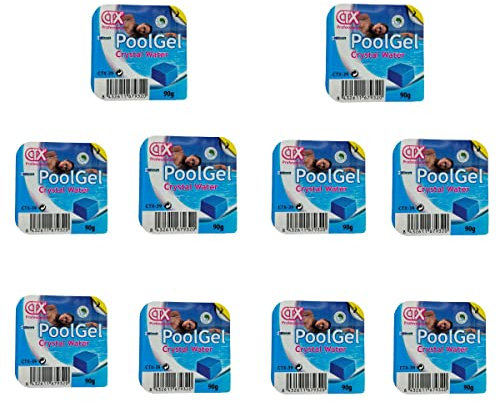 RASMACOR Pack 10 Unidades Floculante Gel monodosis | Limpiador y clarificador de Agua para Piscinas| Transparencia Total del Agua |