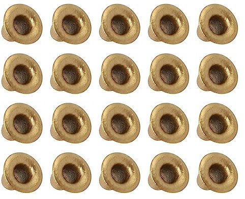 METALLIXITY Durch Loch Niete (M2x3mm) 100Stk Messing Plattiert Metall Hohle Niete Muttern - für PCB Platten Goldton