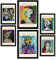 Nacnic Poster 6 set of Picasso 2 Sammlung von Kunstwerken, Dekorative Bilder für Ihr Wohnzimmer, Schlafzimmer, Zuhause. Wandkunst-Drucke. A4 and A3 with Black Frames