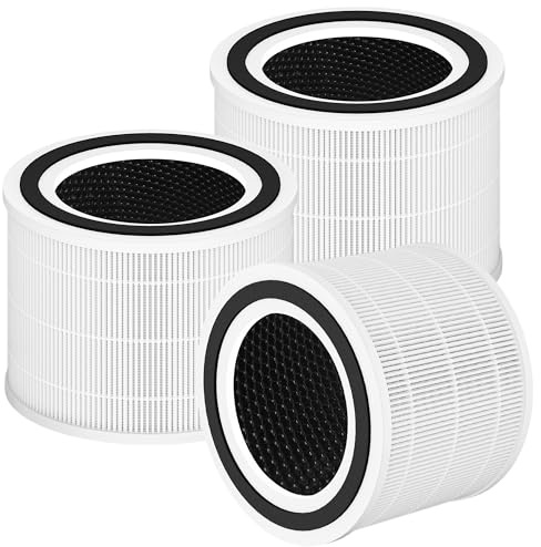 Core 300 Ersatzfilter für LEVOIT Core 300 und Core 300S Luftreiniger, 3-in-1 H13 True HEPA Ersatzfilter, Core 300-RF, 3er-Pack, Weiß