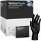 WeVida®Touch 1000x Einweghandschuhe Schwarz L, strapazierfähige reißfeste Gummihandschuhe, latexfrei, puderfrei Nitrilhandschuhe für Kochen, Reinigen, Tattoo & Nagelpflege
