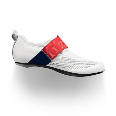 Fizik Unisex-Erwachsene Transiro Hydra Aeroweave Carbon Triathlon-Schuh, Weiß/Rot-Blau, 7.5