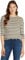 Tommy Hilfiger Women's Long Sleeve Slim Fit Boat Neck Top, Multicolor (Fine STP Country Ivory/Drk N Navy), M