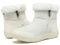Winterstiefel Damen Wasserdicht Warm Winterschuhe Plush Gefütterte Schneestiefel Winter Kurzschaft Rutschfeste Stiefel Boots Flach Reisweiß 39 EU