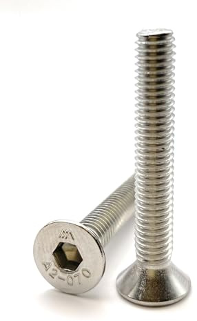 Vis M6x40 mm Tête Fraisée BTR en acier INOX A2 | Ø 6x40 mm - M6 x 40mm | Vis FHC à 6 pans creux (clé allen) ISO 10642 / DIN 7991 | Vis inoxydable A2 (V2A/304) : LOT DE 50 Pcs - Premium Fixation