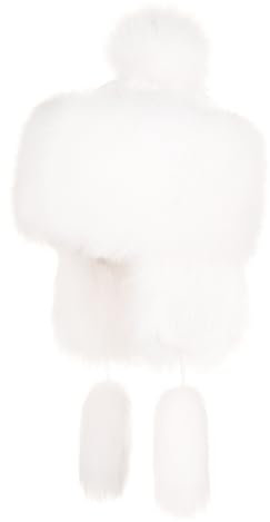 Futrzane Classic Mütze mit Ohrenklappen - Fliegermütze Damen - Russische Hut (S, Weiß Classic)