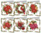 Starnearby DIY Diamond Painting Weihnachten 6 Stücke Weihnachten Karten Diamant Painting Geschenkkarte Handgefertigte Grußkarten Weihnachtskarte Strass Handwerk Grußkarte (Weihnachten Rote Blumen)