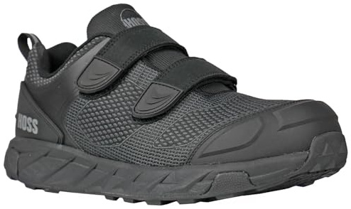 Hoss Men's Buster Low Hook-and-Loop-Big Sizes Fire and Safety Shoe, Black, 10.5 X-Wide