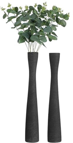 KITANDOVE 2stücke Keramik Blumenvasen Schmale Bodenvase Für Wasserpflanzen Elegante Dekovase Für Wohn Und Geschäftsräume Für Frische Und Getrocknete Blumen