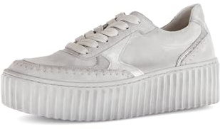 Gabor Damen Low-Top Sneaker, Frauen Halbschuhe,Turnschuhe,Laufschuhe,Freizeit,sportlich,straßenschuhe,lightgrey/Silber,39 EU / 6 UK