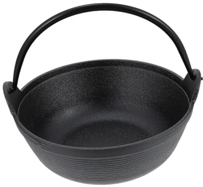 AUTSUPPL Cooking Pot Cast Iron Cauldron Versatile for Frying Pan Non Stick Pan Camping Saucepan Set Double Handles Sturdy