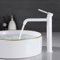 PHASAT Grifo para Lavabo de Baño Alto, Grifos Monomando de Lavabo, Grifos Mezclador de Baño de Acero Inoxidable 304, Grifo de baño Blanco PTMP24W