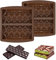 Moule Tablette Chocolat, 2 Pièces Dubai Moule Silicone Tablette De Chocolat Pour Faire Du Chocolat Fondant Gelée (moule chocolat B)