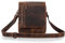 LEARICHI Handgefertigte Umhängetaschen aus Echtem Jäger Leder für Männer, Umhängetasche im Vintage Stil, Rustikale Braune Reisehandtasche
