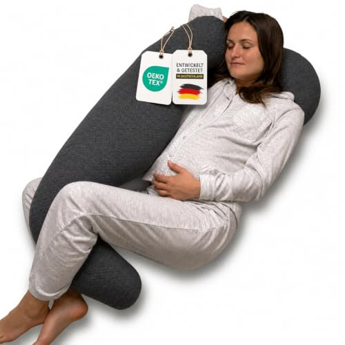 Schwangerschaftskissen mit Memory Foam | Neues Modell 2026 | Stillkissen mit waschbarem Bezug | Ganzkörperkissen | Kuschelkissen | Pregnancy Pillow | druckentlastend | formstabiler Kern