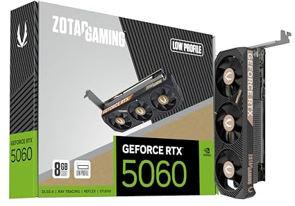 ZOTAC Gaming GeForce RTX 5060 Low Profile DLSS 4 8GB GDDR7 128-bit 28 Gbps PCIE 5.0 Gaming Graphics Card, SFF-Ready Low-Profile Compact Card, ZT-B50600L-10A