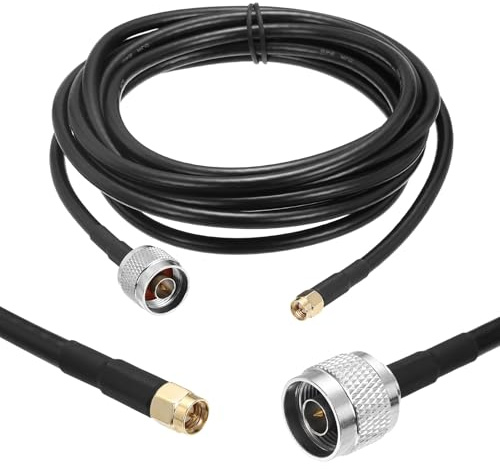 sourcing map KMR/LMR240 Coaxial Cable 10Ft SMA Male to N-Type Male | RF Low-Loss,Extension Coaxial Cable,50ohm,Antenna Lead Extension with Connector for 3G 4G 5G LTE Ham WiFi GPS RF Radio Use