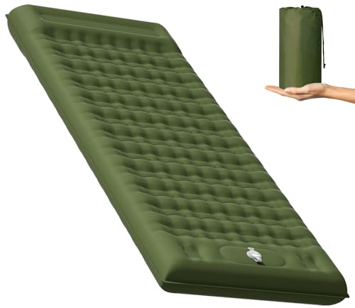 MAMBAKOTR Isomatte Selbstaufblasend Feldbett Luftmatratze Camping Matratze Campingbett Aufblasbare Zelt Camp Bett Isomatten Strandmatte Aufblasbar Camping Matte Zubehör Gadgets