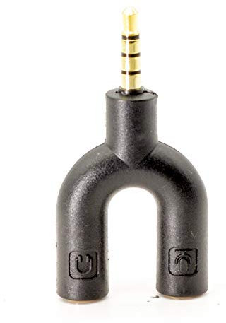 PROtastic® Audio Splitter 3.5mm Audio Jack to Headphone Microphone 2 Way Y Splitter Converter Adaptor For iPhone, iPad, iPod