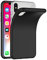 COPHONE® Coque Noir Compatible avec iPhone X, Housse Etui Noir en Gel TPU Silicone Souple Ultra Mince avec Anti Choc pour iPhone X