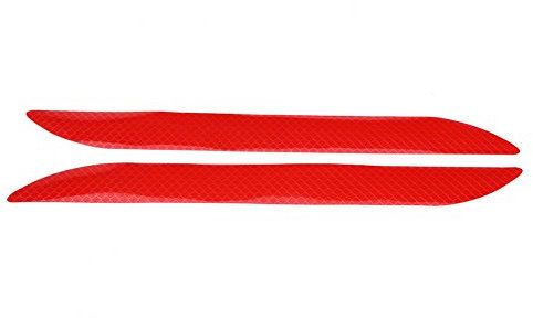 KIMISS 2 Stücke Selbstklebende Licht Reflektierende Aufkleber Sicherheit Warnung Aufkleber Auto Lkw Alarm Decor(Rot)