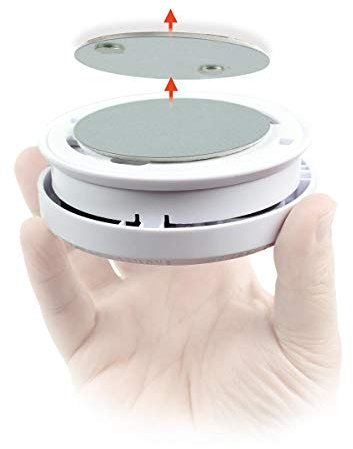 Nedis Detector Mount Self-Adhesive Mounting Plate for Smoke Detectors, Easy Installation in Under a Minute, No Drilling Required, 70mm Diameter, 3M Adhesive Strip