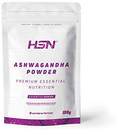 HSN Ashwagandha en Polvo 'Ginseng Indio' | Sabor Natural 150g | 100% Pura Raíz de Ashwagandha (Withania somnifera) Sin Añadidos | No Incluye Dosificador | No-GMO, Vegano, Sin Gluten