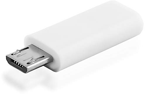 BestPlug 2.0 USB Adapter, Micro USB B-Stecker männlich auf USB C-Buchse Kupplung weiblich, High Speed, Weiß