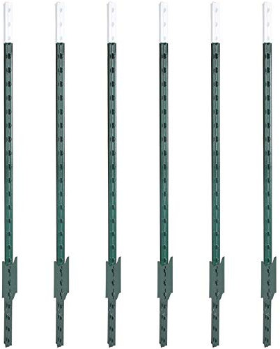 Agrarzone 100x T-Pfosten Metallpfahl T-Post 152 cm | Weidezaunpfahl für Festzaunsystem | Stabiler Weidezaunpfosten Festzaun-Pfahl | für Schafzaun Pferdezaun Wildzaun Rinderzaun Elektrozaun Weidezaun