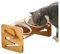 Raised Pet Bowl for Cats and Small Dogs,Adjustable Elevated Dog Cat Food and Water Bowl Stand Feeder with 2 Ceramic Bowls and Anti Slip Feet