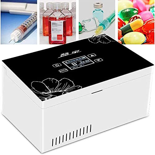 Insulin Kühlbox,Medikamente Kühlschrank,Elektro Kühler Tragbarer Reisebox Thermostat 2-8 Grad mit Insulin,Interferon,Wachstumshormon,Impfstoff,Augentropfen Für Sommer Reise Arbeit