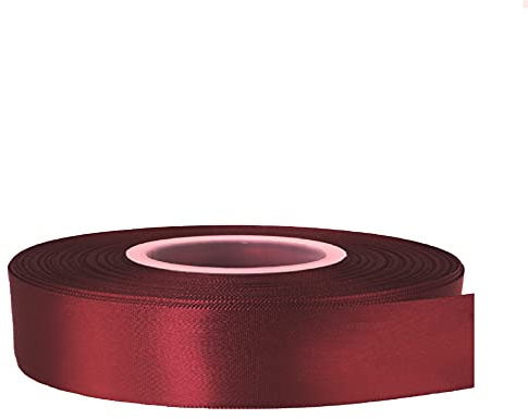 Doppelseitiges Polyester-Satinband, durchgehendes Band, 23 m, perfekt für Hochzeiten, Geschenkverpackungen, Schleifen und andere Projekte (6 mm x 23 m, Kastanienbraun)