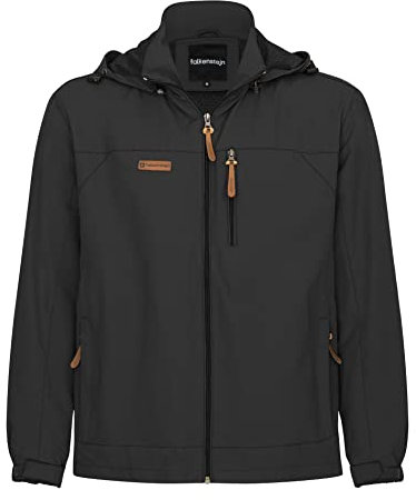FALKENSTEJN Summer Windbreaker Anorak Windjacke leichte Jacke (4XL, Black)