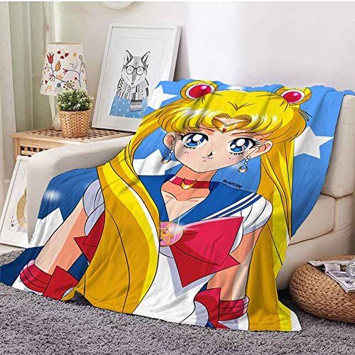 Sailor Moon hübsches Mädchen Anime 3D gedruckte weiche leichte Reise flauschige Flanell Nickerchen Decke Idee Geschenk Plüsch Haus Dekorationen