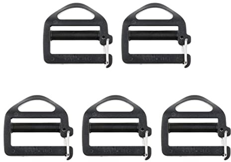 zalati Lot de 5 mousquetons porte-clés en plastique de 25 mm pour loisirs de plein air