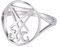EUEAVAN Gothic Leviathan Satanic Cross Ring Dämon Satan Schwefel Okkult Luzifer Religiöser Schmuck Hexerei Amulett Frau Männer (Luzifer - silbern, 9)