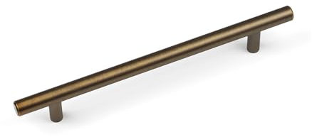 160mm Antique Brass Cabinet Handle Straight Bar Cupboard Door Drawer Pull T-Bar Wardrobe Furniture Replacement