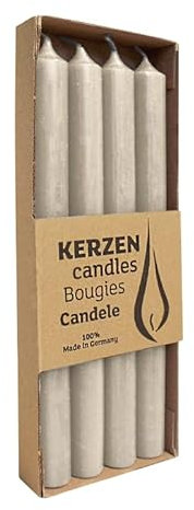 luterna Stabkerzen aus Paraffin, Sahara, Rustic, WENZEL, 250/22 mm, Brenndauer ca. 10h, plastikfrei, 4 Stück