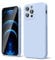 oakxco for iPhone 12 Pro Case Liquid Silicone, Soft Rubber Gel Elegant Aesthetic Basic Simple Cover, Cute Thin Slim TPU Matte Solid Color Plain Smooth Case for Women Girl Boy, Light Blue Aqua