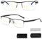 MJMLUCK Blaulichtfilter Gleitsichtbrille Mit Intelligenter Zoom-Funktion, Smart Glasses Mit Automatischer Fokusanpassung, Brille Box für Herren Und Damen (Schwarz 300)