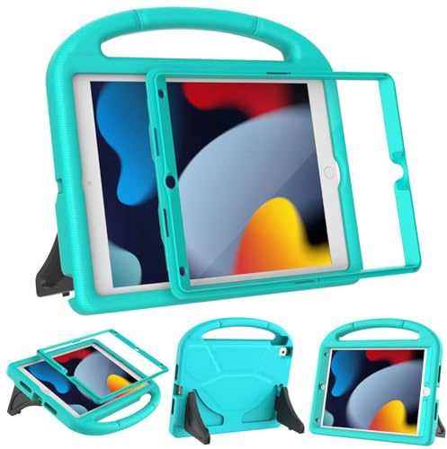 MOXOTEK Custodia per bambini per iPad 9a/8a/7a generazione 10,2 2021/2020/2019, custodia per iPad Air 3a generazione/Pro da 10,5 pollici per bambini, resistente agli urti con pellicola protettiva per
