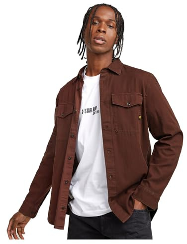 G-Star Herren Marine Slim Hemd, Rot (dk Plum gd D24963-D454-G701), S