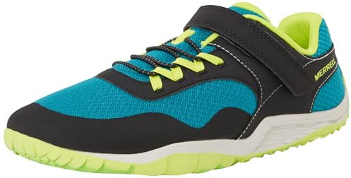 Merrell Sneaker unisex da bambino Trail Glove 7 a/C, Nero verde acqua lime, 37 EU