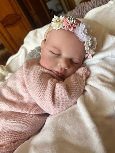 Bambole Reborn Femmine Originali Sembra un vero Bambino Ragazza con gli occhi chiusi Silicone Bambole Che Sembrano Vere Bambola Realistiche Fatto a Mano 50cm