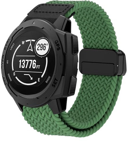 Armband für Garmin Instinct, 22 mm Weiches Dehnbares Nylon Präzise Magnetische, Uhrenarmband für Instinct Solar/Instinct 2/ Instinct 2 Solar/Crossover Solar/Instinct Tactical/Esports/Instinct Tide