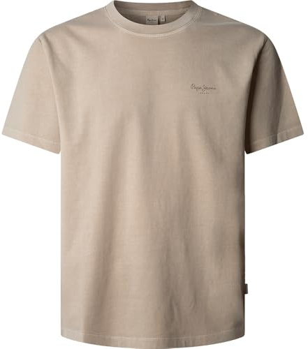 Pepe Jeans Jacko Herren-T-Shirt, Braun (Light Beige), Größe S, Braun (Hellbeige), S