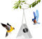 CYTGOUPER Vogelhaus mit Kamera, Intelligenter Vogelhäuschen Mit Kamera, Vogeltränke, Hängendes Vogelhäuschen, WiFi Vogeltränke, Echtzeit-Überwachung, für den Garten Im Freien (Triangle)