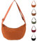 ZENGSING Damen Cord Crossbody Bag, Halbmond Tasche Umhängetasche,Damen Halbmond Tasche Schultertasche Mit Schultergurt Einstellbar Lässige Umhängetasche aus Cord für jeden Anlass (Orange)