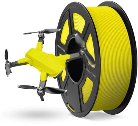 JAYO Rapid Matte PETG Filament 1.75mm, High Speed 50-600mm/s 3D Drucker Filament, Dimensionsgenauigkeit +/- 0.02mm für die meisten FDM 3D Drucker, 1.1kg/Spule(2,43lbs), MatteGelb